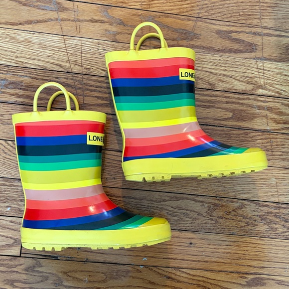 LONECONE Kids Colorful Striped Rain Boots - Picture 3 of 7